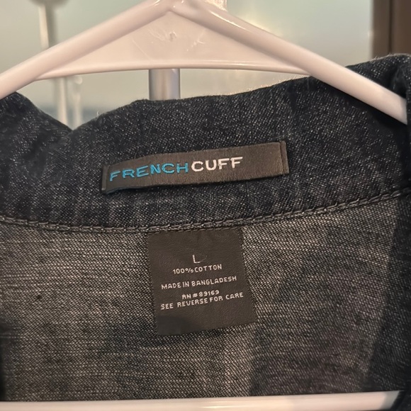 French Cuff‎ Black Jean Jacket Long Sleeve - Picture 3 of 8